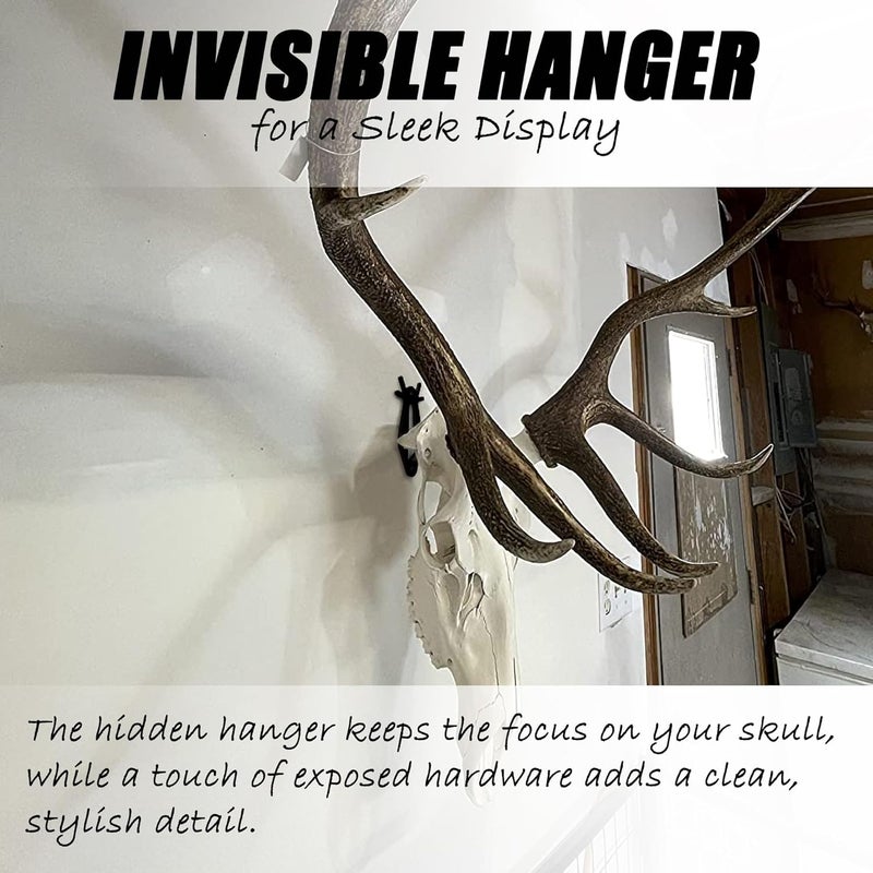 VMSIXVM European Deer Skull Mount Hanger, Euro Wall Mount Hanger for Deer Head, Pronghorn and Other Smaller Animals, Skull Wall Hooker with Easy Installation Kit for Indoor Outdoor - Image 5